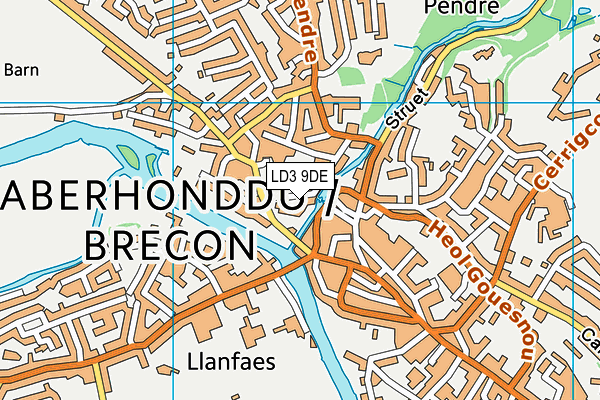 LD3 9DE map - OS VectorMap District (Ordnance Survey)