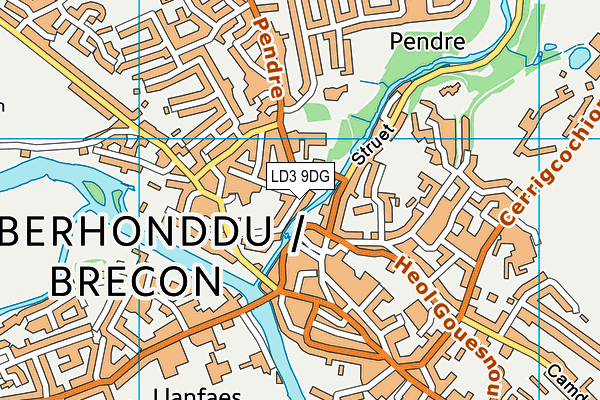 LD3 9DG map - OS VectorMap District (Ordnance Survey)