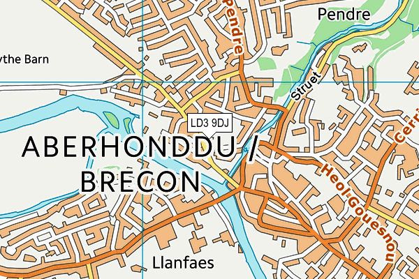 LD3 9DJ map - OS VectorMap District (Ordnance Survey)