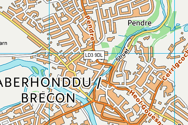 LD3 9DL map - OS VectorMap District (Ordnance Survey)