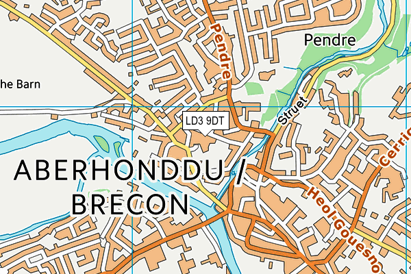 LD3 9DT map - OS VectorMap District (Ordnance Survey)