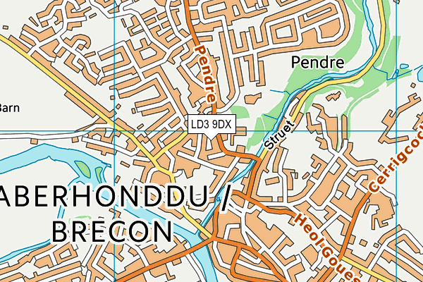 LD3 9DX map - OS VectorMap District (Ordnance Survey)
