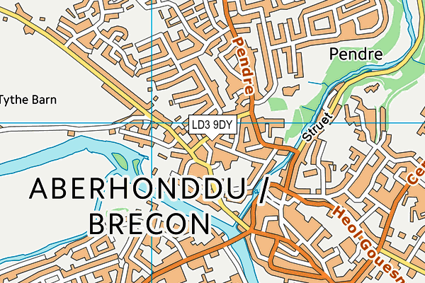 LD3 9DY map - OS VectorMap District (Ordnance Survey)