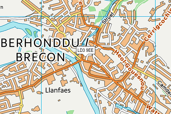 LD3 9EE map - OS VectorMap District (Ordnance Survey)