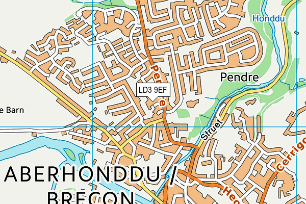 LD3 9EF map - OS VectorMap District (Ordnance Survey)