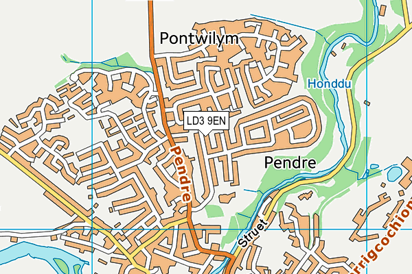 LD3 9EN map - OS VectorMap District (Ordnance Survey)