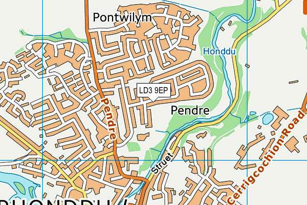 LD3 9EP map - OS VectorMap District (Ordnance Survey)