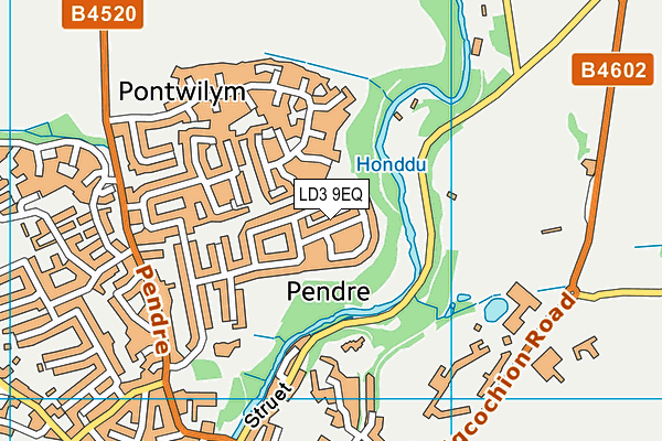 LD3 9EQ map - OS VectorMap District (Ordnance Survey)