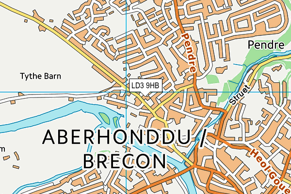 LD3 9HB map - OS VectorMap District (Ordnance Survey)