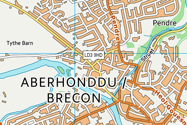 LD3 9HD map - OS VectorMap District (Ordnance Survey)