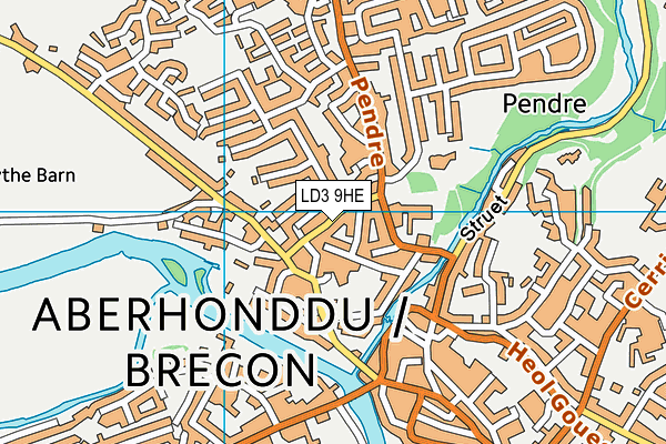 LD3 9HE map - OS VectorMap District (Ordnance Survey)