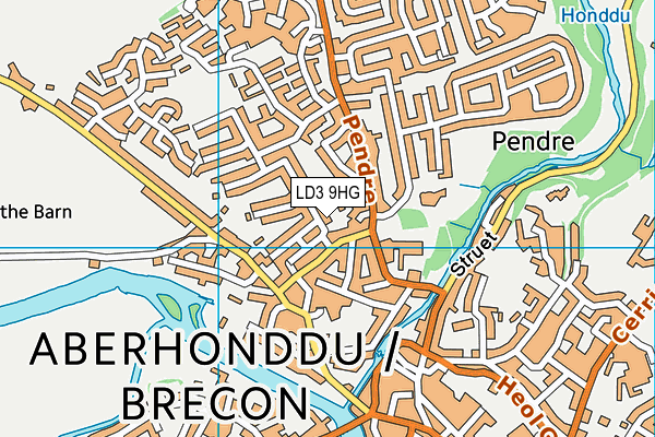 LD3 9HG map - OS VectorMap District (Ordnance Survey)
