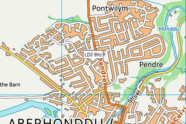 LD3 9HJ map - OS VectorMap District (Ordnance Survey)