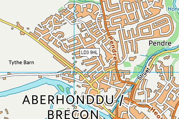 LD3 9HL map - OS VectorMap District (Ordnance Survey)