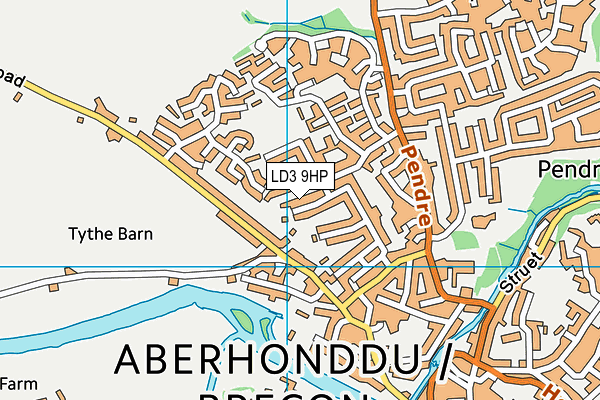 LD3 9HP map - OS VectorMap District (Ordnance Survey)