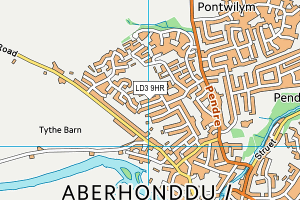 LD3 9HR map - OS VectorMap District (Ordnance Survey)
