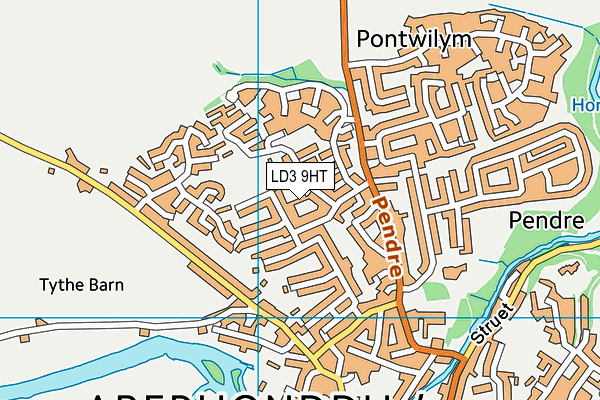 LD3 9HT map - OS VectorMap District (Ordnance Survey)