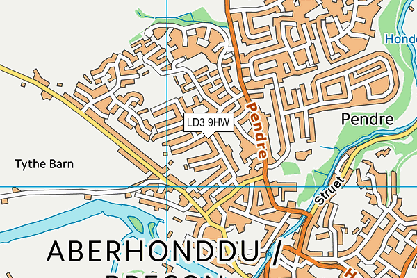 LD3 9HW map - OS VectorMap District (Ordnance Survey)