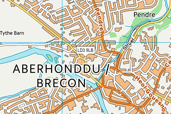 LD3 9LB map - OS VectorMap District (Ordnance Survey)