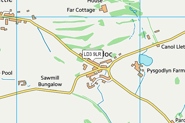 LD3 9LR map - OS VectorMap District (Ordnance Survey)