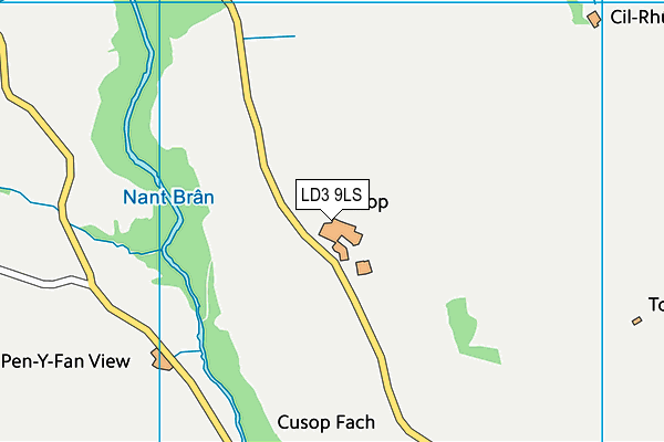 LD3 9LS map - OS VectorMap District (Ordnance Survey)