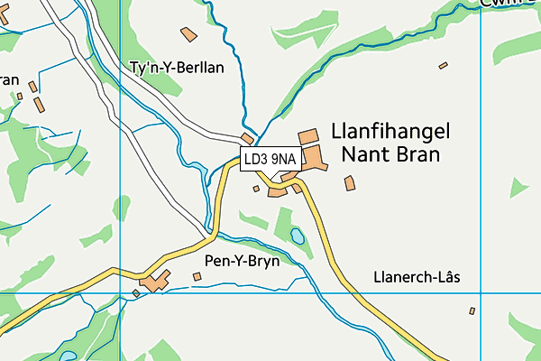 LD3 9NA map - OS VectorMap District (Ordnance Survey)