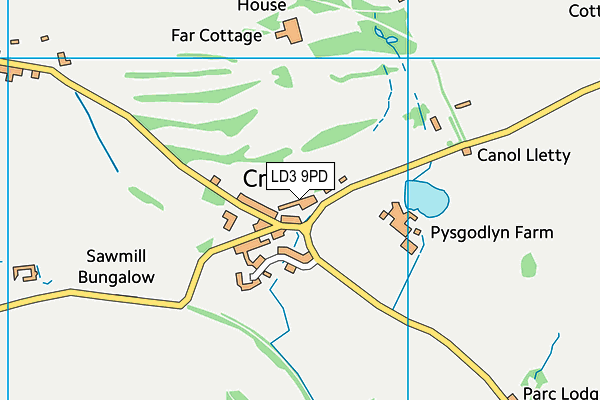 LD3 9PD map - OS VectorMap District (Ordnance Survey)