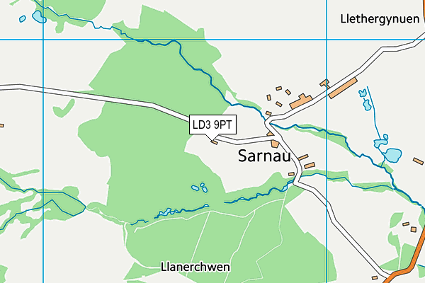 LD3 9PT map - OS VectorMap District (Ordnance Survey)