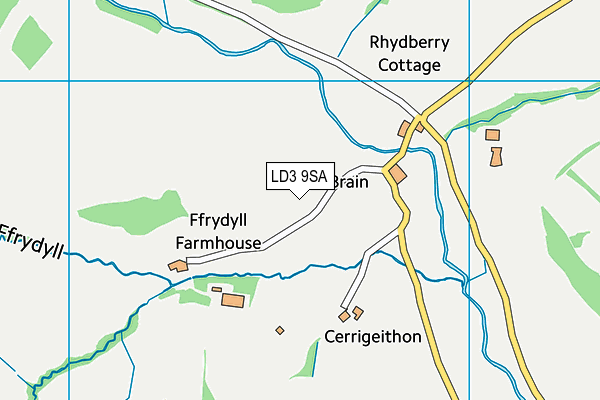 LD3 9SA map - OS VectorMap District (Ordnance Survey)