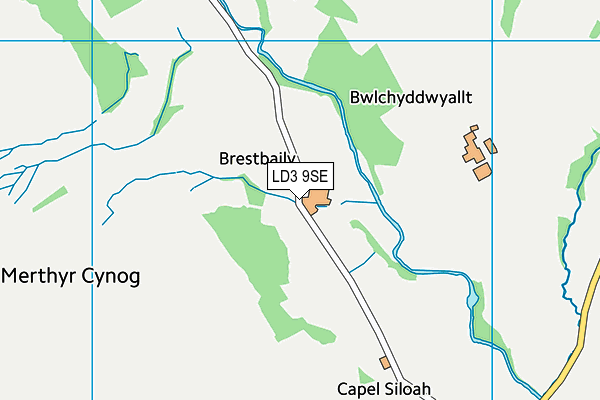 LD3 9SE map - OS VectorMap District (Ordnance Survey)
