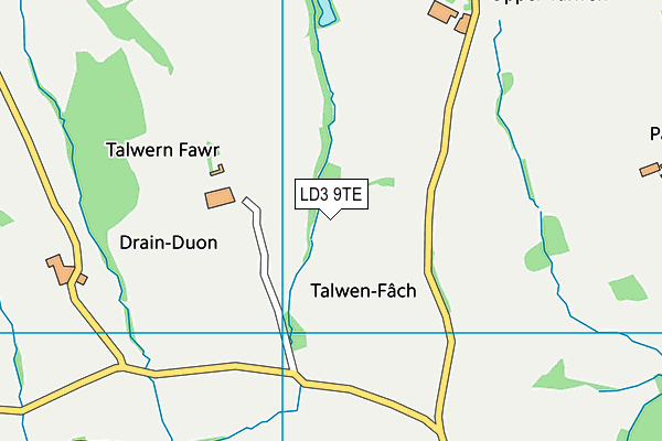 LD3 9TE map - OS VectorMap District (Ordnance Survey)