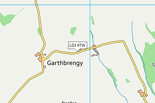 LD3 9TW map - OS VectorMap District (Ordnance Survey)