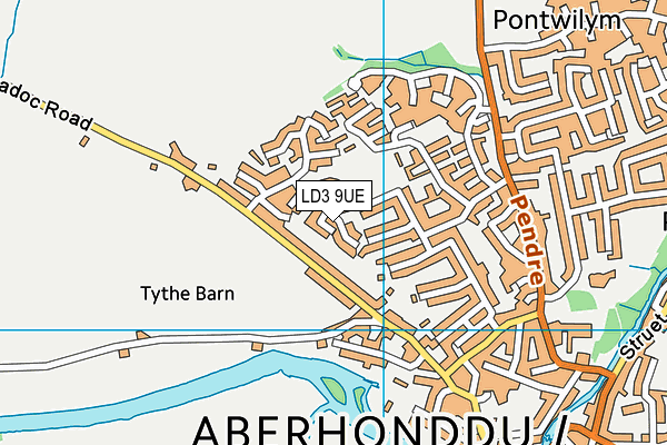 LD3 9UE map - OS VectorMap District (Ordnance Survey)