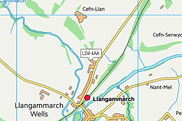 LD4 4AA map - OS VectorMap District (Ordnance Survey)