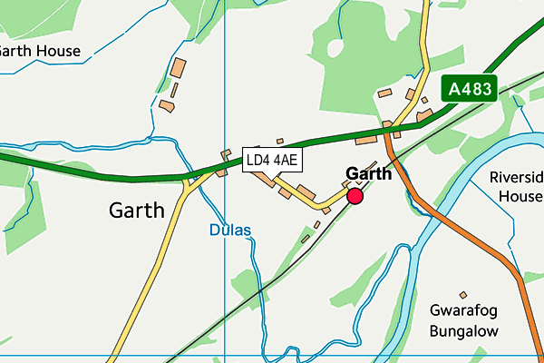 LD4 4AE map - OS VectorMap District (Ordnance Survey)