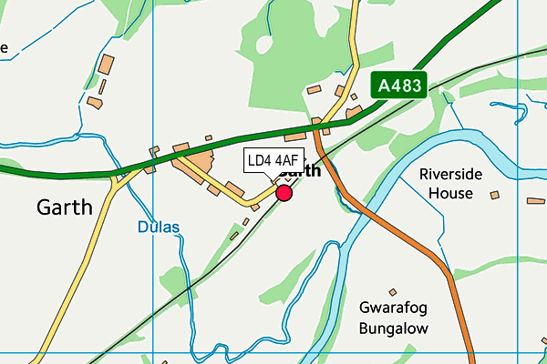 LD4 4AF map - OS VectorMap District (Ordnance Survey)