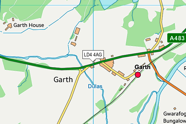 LD4 4AG map - OS VectorMap District (Ordnance Survey)