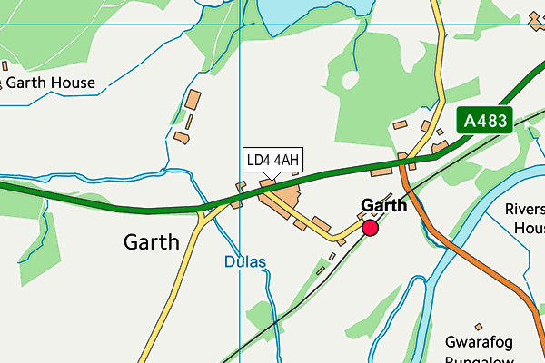 LD4 4AH map - OS VectorMap District (Ordnance Survey)