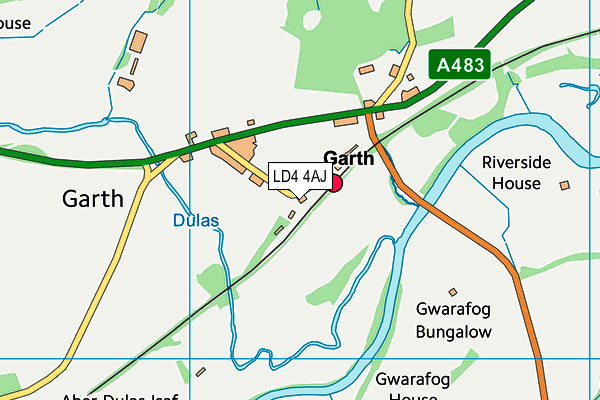 LD4 4AJ map - OS VectorMap District (Ordnance Survey)