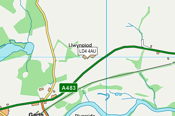 LD4 4AU map - OS VectorMap District (Ordnance Survey)