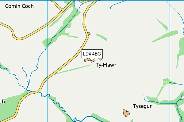 LD4 4BG map - OS VectorMap District (Ordnance Survey)