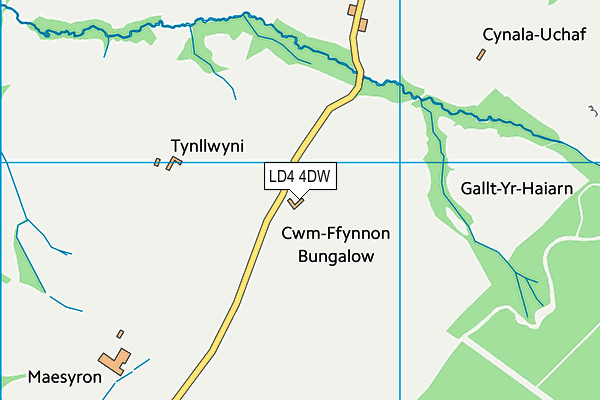 LD4 4DW map - OS VectorMap District (Ordnance Survey)