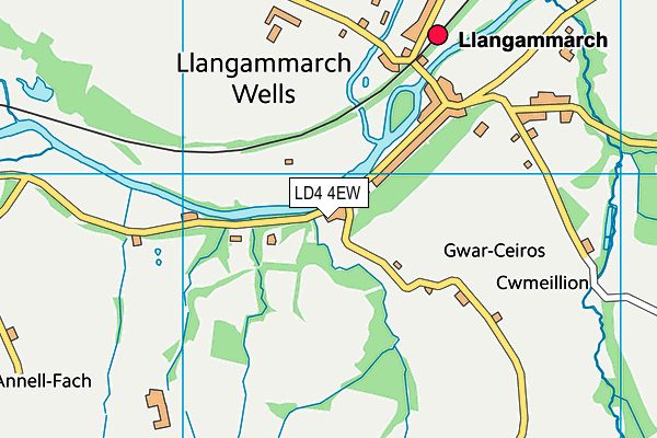 LD4 4EW map - OS VectorMap District (Ordnance Survey)