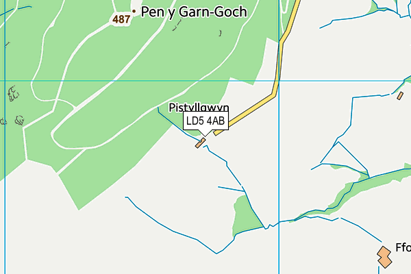 LD5 4AB map - OS VectorMap District (Ordnance Survey)