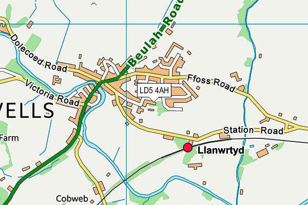 LD5 4AH map - OS VectorMap District (Ordnance Survey)