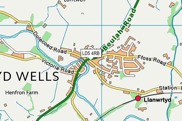 LD5 4RB map - OS VectorMap District (Ordnance Survey)