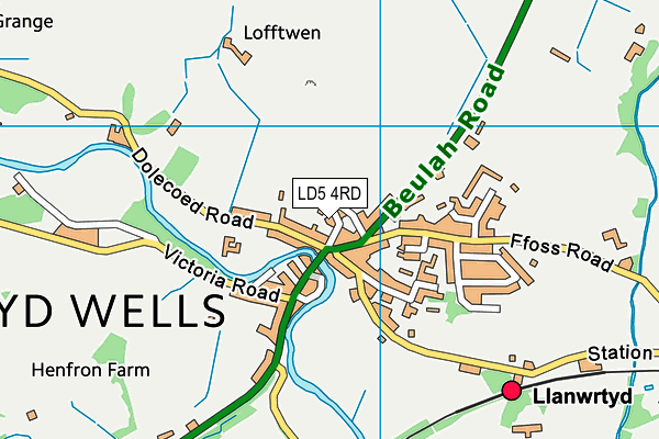 LD5 4RD map - OS VectorMap District (Ordnance Survey)