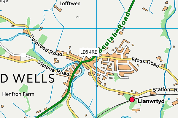 LD5 4RE map - OS VectorMap District (Ordnance Survey)