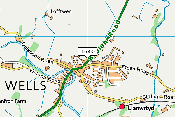 LD5 4RF map - OS VectorMap District (Ordnance Survey)