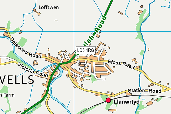 LD5 4RG map - OS VectorMap District (Ordnance Survey)